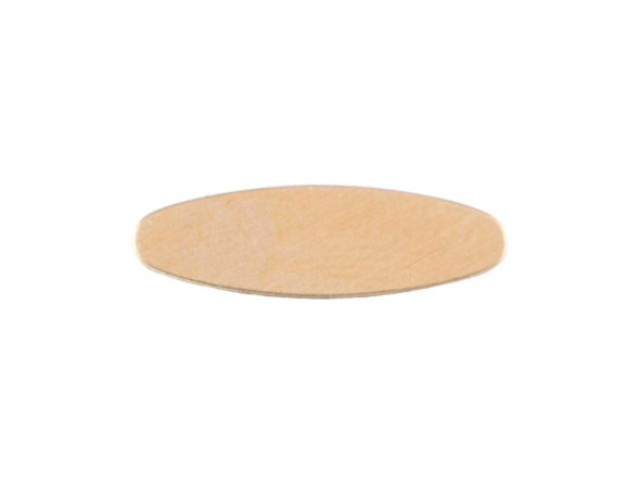 24ga Brass Stamping Blank, Long Oval, 20x6mm (Each)