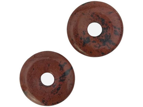 Mahogany Obsidian Gemstone Donut, 25mm (Each)