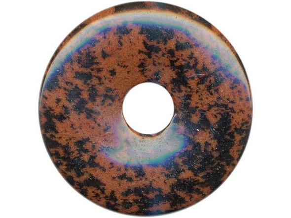 Mahogany Obsidian Gemstone Donut, 25mm (Each)