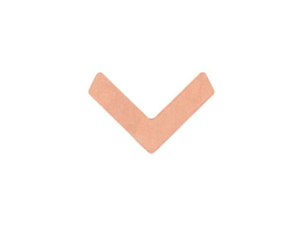 24ga Copper Stamping Blank, Chevron, 14x4mm (Each)