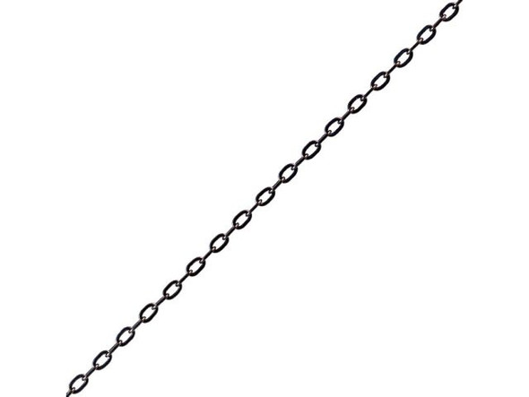 Gunmetal Drawn Flat Cable Chain, 2.1mm by the FOOT