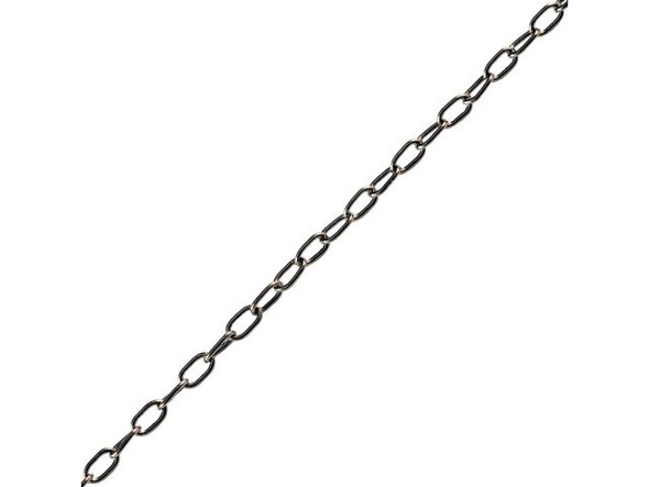 Gunmetal Drawn Flat Cable Chain, 1.1mm by the FOOT