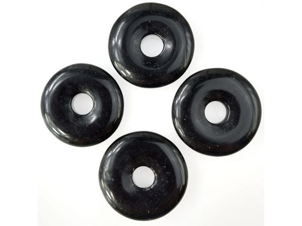 Black Stone Donut, 25mm (Each)