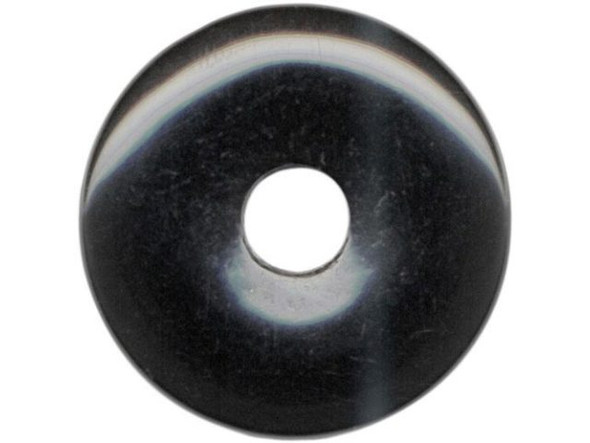 Black Stone Donut, 25mm (Each)