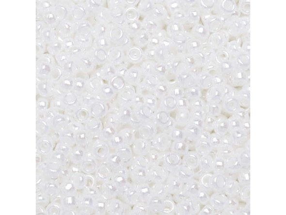 Miyuki Seed Bead, size 15/0 - White Pearl (Tube)