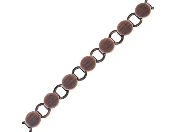 Antiqued Copper Plated Disk & Loop Chain, 9.5mm by the FOOT