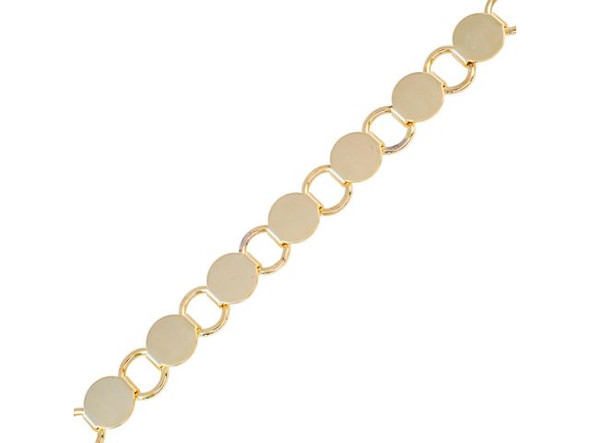 Gold Plated Disk & Loop Chain, 9.5mm by the FOOT