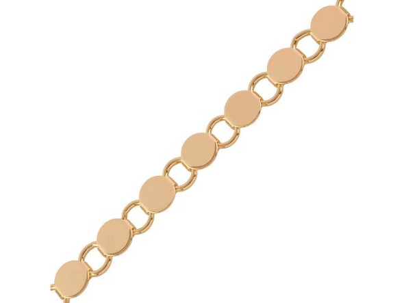 Gold Plated Disk & Loop Chain, 7mm by the FOOT