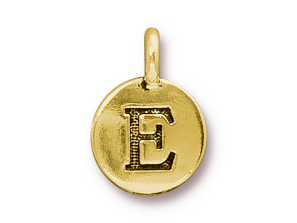 TierraCast Gold Plated E Letter Charm (Each)