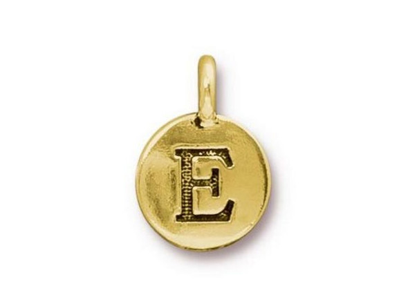 TierraCast Gold Plated E Letter Charm (Each)