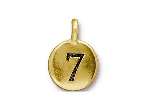 TierraCast Gold Plated 7 Number Charm (Each)