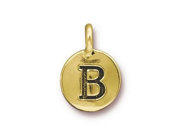 TierraCast Gold Plated B Letter Charm (Each)