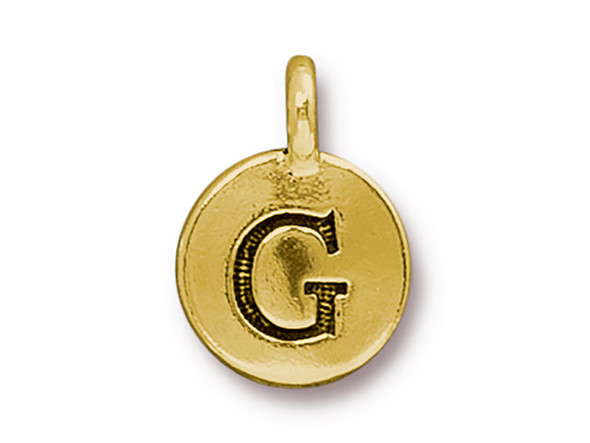 TierraCast Gold Plated G Letter Charm (Each)