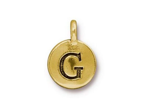 TierraCast Gold Plated G Letter Charm (Each)