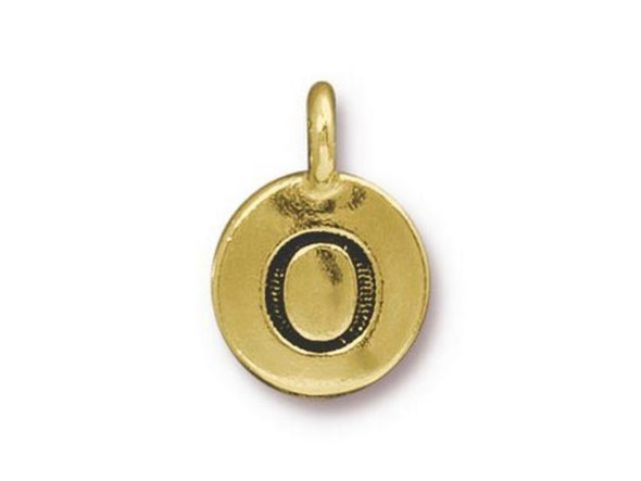 TierraCast Gold Plated O Letter Charm (Each)
