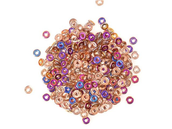 Czech Glass Bead, O, 3.8x1mm - Crystal Sliperit (Tube)