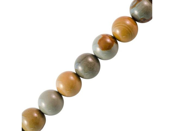 Wild Horse Jasper Gemstone Beads, Round, 10mm (strand)