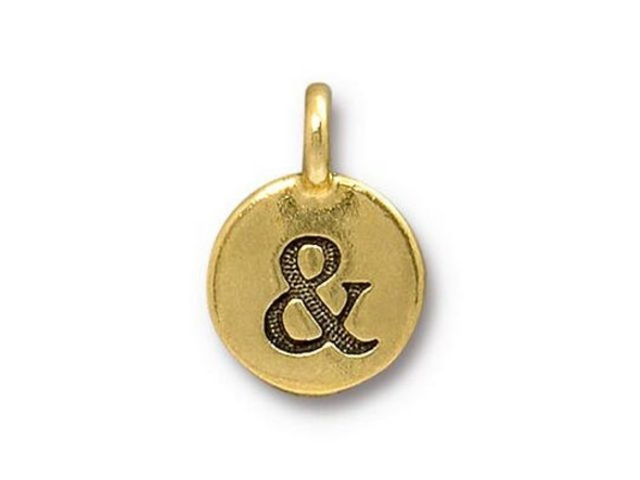 TierraCast Gold Plated Ampersand Charm (Each)