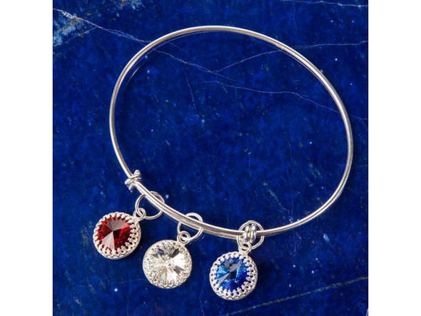 Sterling Silver Adjustable Wire Bracelet with Double Loop (Each)
