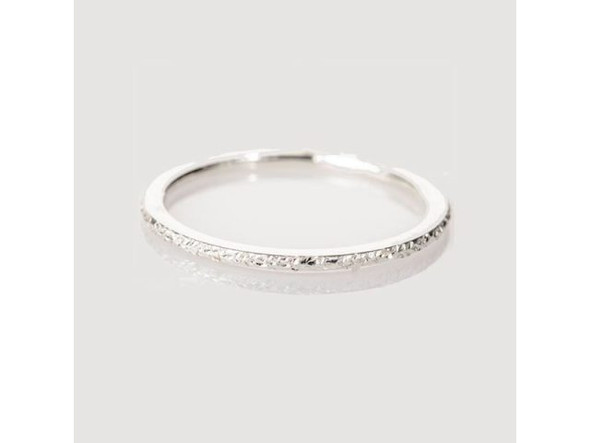 Sterling Silver Stardust Companion Ring 0.8mm Wide, Size 4 (Each)