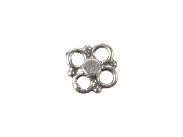 Sterling Silver Clover Jewelry Connector, 4 Loop (Each)