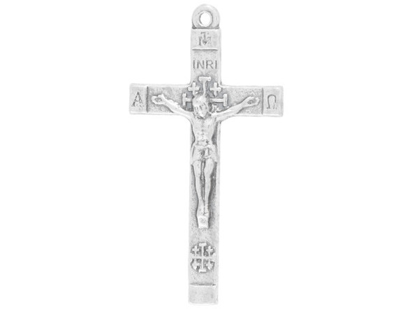 Sterling Silver Crucifix, 41.5x22mm (Each)