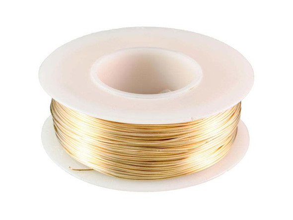 Red Brass Jewelry Wire, 24ga, Round, 198' (4 ounce)