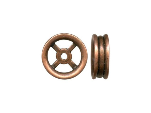 JBB Findings Antiqued Copper Plated Metal Bead, Cog, 10mm (Each)