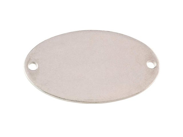 ImpressArt 1.5" Pewter Blank, 2-Hole Oval (Each)