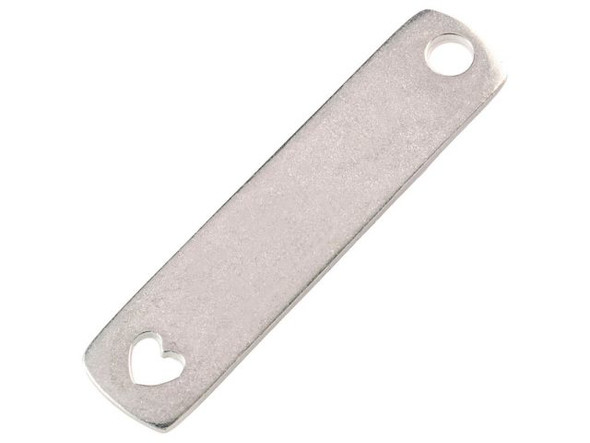 ImpressArt Pewter Blank, Rectangle with Heart Cut-Out (Each)