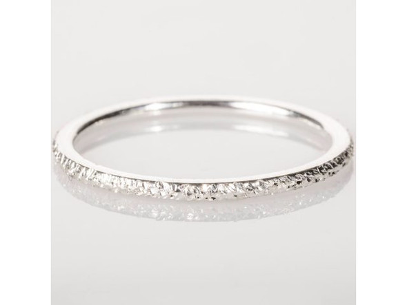 Sterling Silver Stardust Companion Ring 1.2mm Wide, Size 8 (Each)