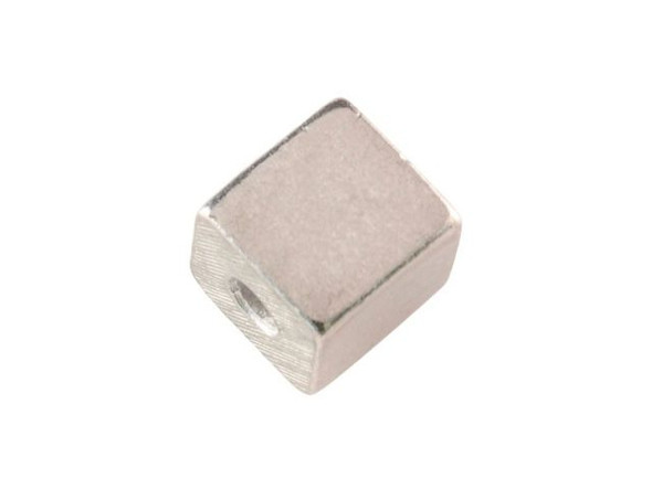 ImpressArt Blank Cube Bead, 3/8", 9.5mm,Pewter (Each)