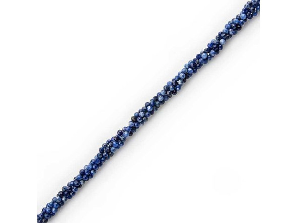 Sodalite Gemstone Bead, Faceted Round, 4mm (strand)