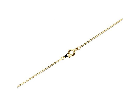 Gold Plated Fine Filed Cable Chain Necklace, 18" (12 Pieces)