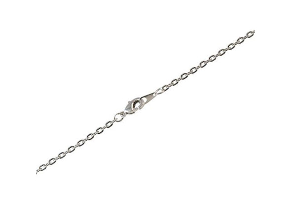 White Plated Medium Cable Chain Necklace, 18" (12 Pieces)
