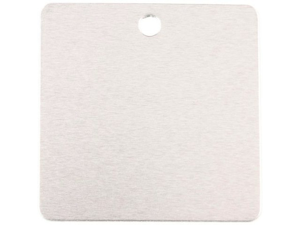 32mm Square Aluminum Blank with Hole, 30-gauge (Each)