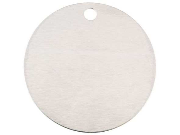 32mm Round Aluminum Blank with Hole, 30-gauge (Each)