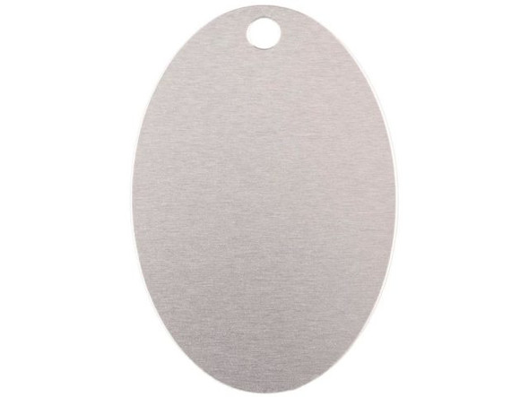 38x26mm Oval Aluminum Blank with Hole, 30-gauge (Each)