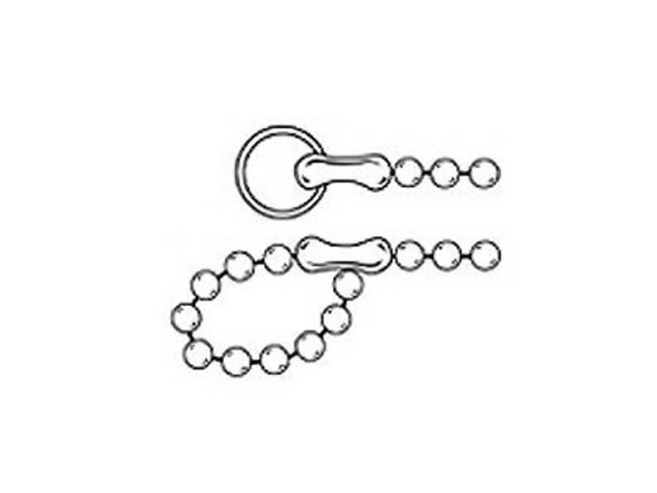 Yellow Plated Ball Chain Coupling, Size 3 (10 Pieces)