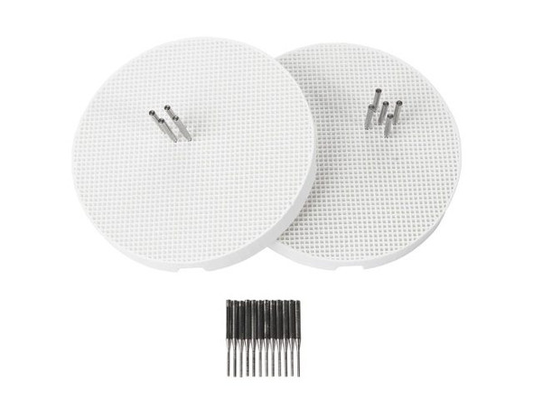 Ceramic Honeycomb Soldering Trays and Metal Pegs Set, Small Hole (set)