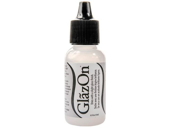 Tips:   For best results, apply GlazOn using a soft, dense foam aplicator.When using as a layer protectant: Apply a StazOn color and allow to dry, then apply a thin layer of GlazOn and allow to dry, followed by more StazOn colors and GlazOn to separate them.. Apply GlazOn between each successive coat of StazOn to ensure colors do not become muddy.For collage: Apply GlazOn to the project, then add the inclusion: glitters, fibers, micro beads, etc. GlazOn may also be used as a sealant on the finished collage.GlazOn only needs to be applied in thin layers. Add a small amount of GlazOn to the applicator, then spread the GlazOn evenly across your project before allowing to dry.GlazOn air dries quickly, but a heat gun can be used to speed up drying time. If heat-setting your projects, remember that you are also heating your project’s surface -- metal and glass become hot when heated, acrylic can warp, etc.Always put the cap on your bottle of GlazOn when not in use.  See Related Products links (below) for similar items and additional jewelry-making supplies that are often used with this item.