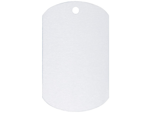 30ga Dog Tag Aluminum Blank with Hole, 48x29mm (Each)