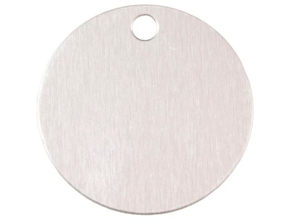 25mm Round Aluminum Blank with Hole, 30-gauge (Each)