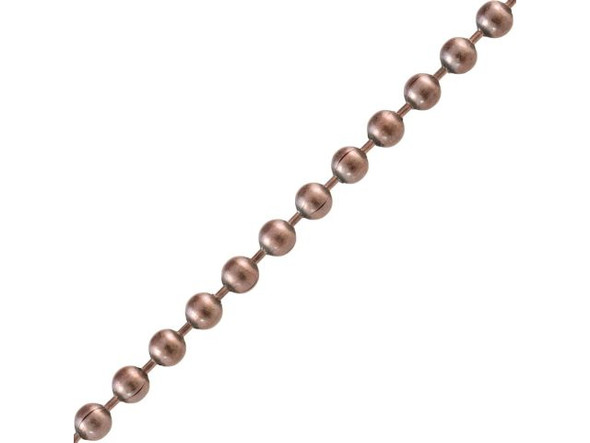 The platings on antiqued ball chain and accessories is not as durable as our typical platings. Just like items with a natural patina, normal wear will lighten the high points, while the crevices will remain dark. In order to keep the clasps dark, we recommend coating them with a spray lacquer sealer before wear.This style of chain by the foot is also available by the full spool.See Related Products links (below) for similar items and additional jewelry-making supplies that are often used with this item.