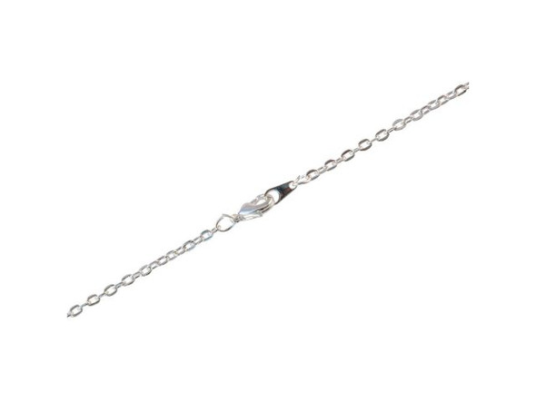 Silver Plated Medium Cable Chain Necklace, 18" (12 Pieces)