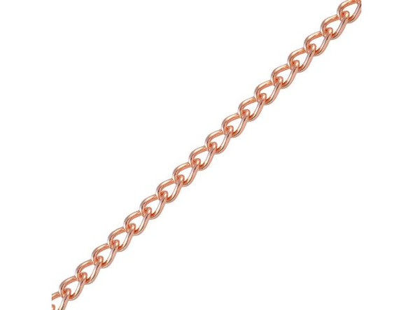 Raw Copper Curb Chain by the FOOT