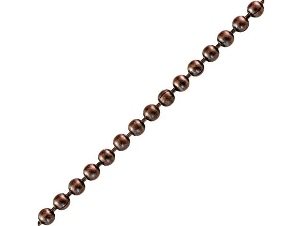 The platings on antiqued ball chain and accessories is not as durable as our typical platings. Just like items with a natural patina, normal wear will lighten the high points, while the crevices will remain dark. In order to keep the clasps dark, we recommend coating them with a spray lacquer sealer before wear.This style of chain by the foot is also available by the full spool.See Related Products links (below) for similar items and additional jewelry-making supplies that are often used with this item.