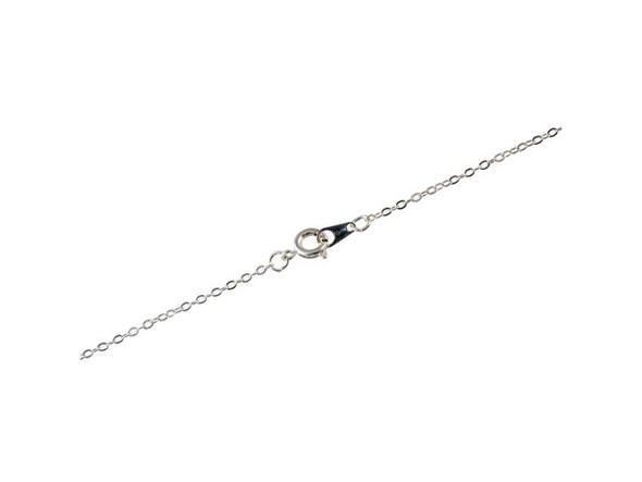 Silver Plated Fine Filed Cable Chain Necklace, 18" #40-129-18-3