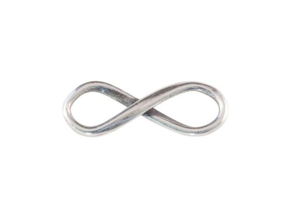 JBB Antiqued Silver Plated 19mm Infinity Link (Each)