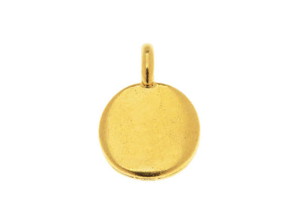 TierraCast Antiqued Gold Plated Ribbon Charm (Each)